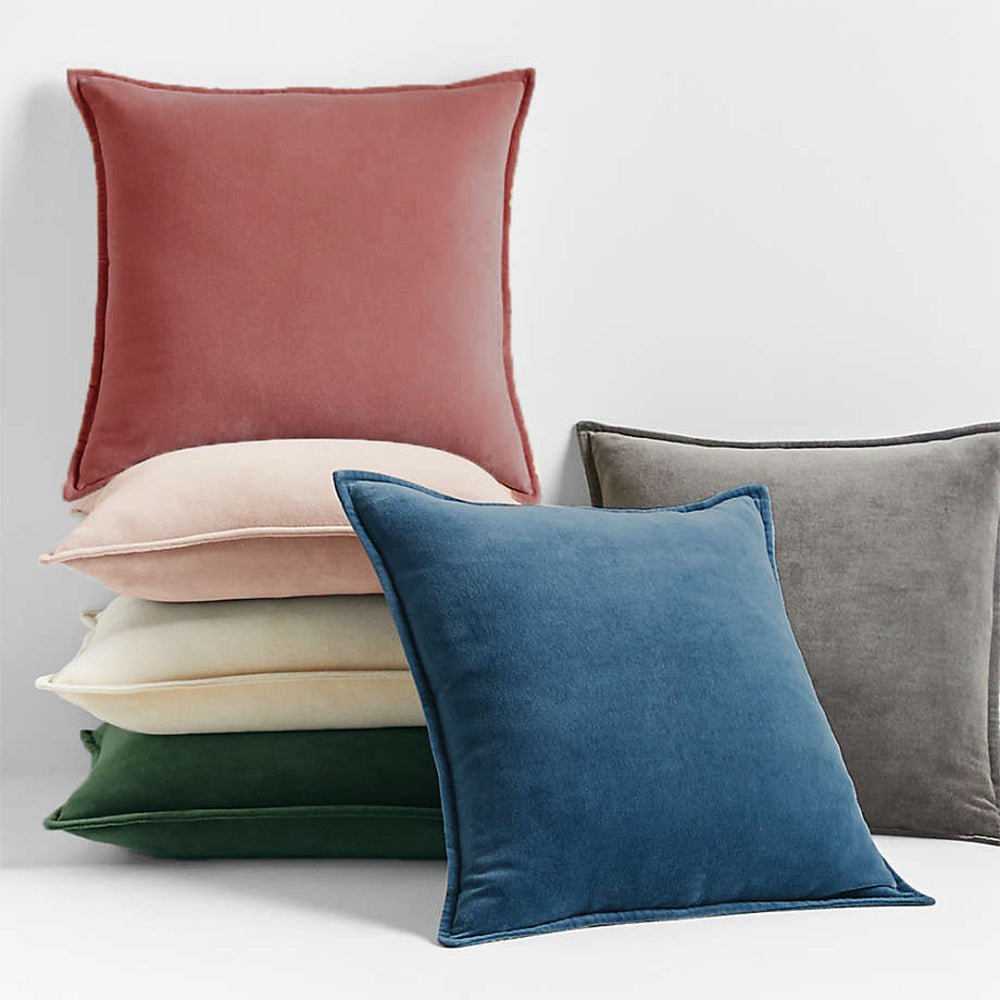 Throw Pillow Cover with 450g Insert, dark-grey, velvet, 20X20, Decorative Cushion – Fancy & Stacy by Fancy & Stacy