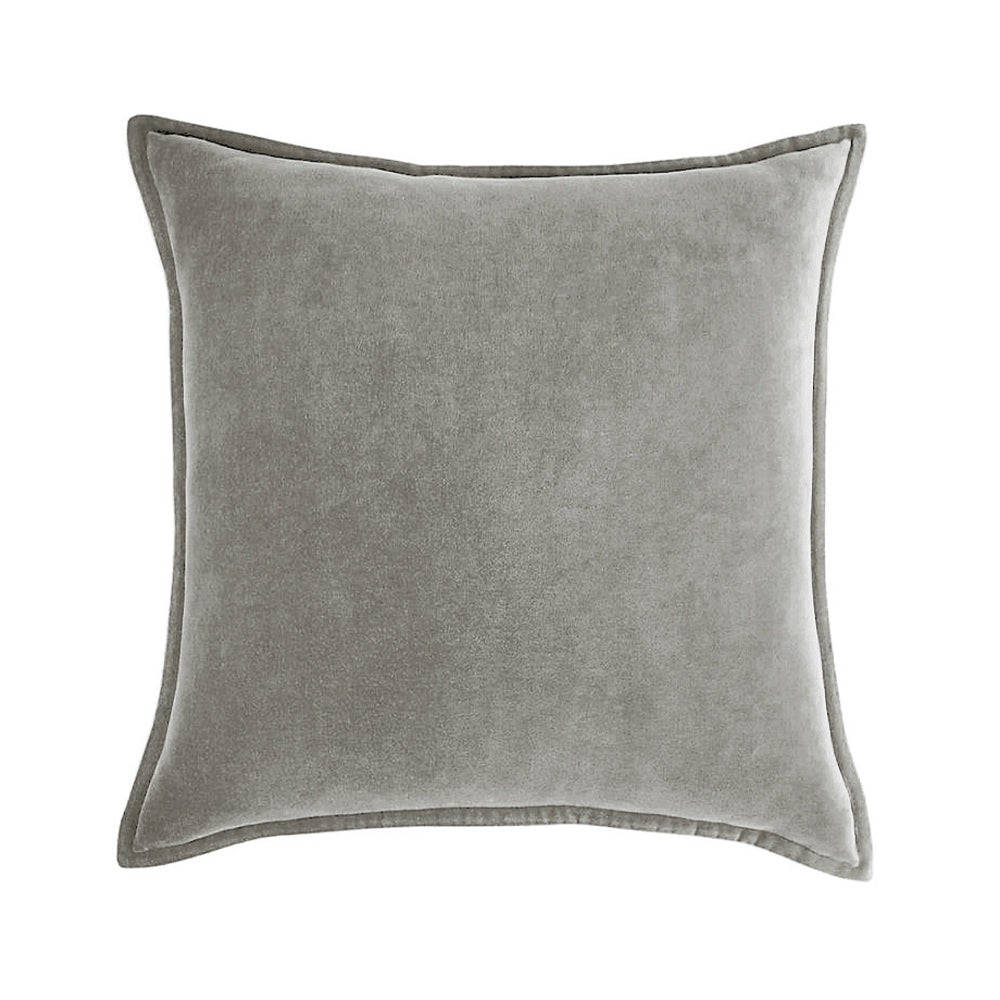 Throw Pillow Cover with 450g Insert, dark-grey, velvet, 20X20, Decorative Cushion – Fancy & Stacy by Fancy & Stacy