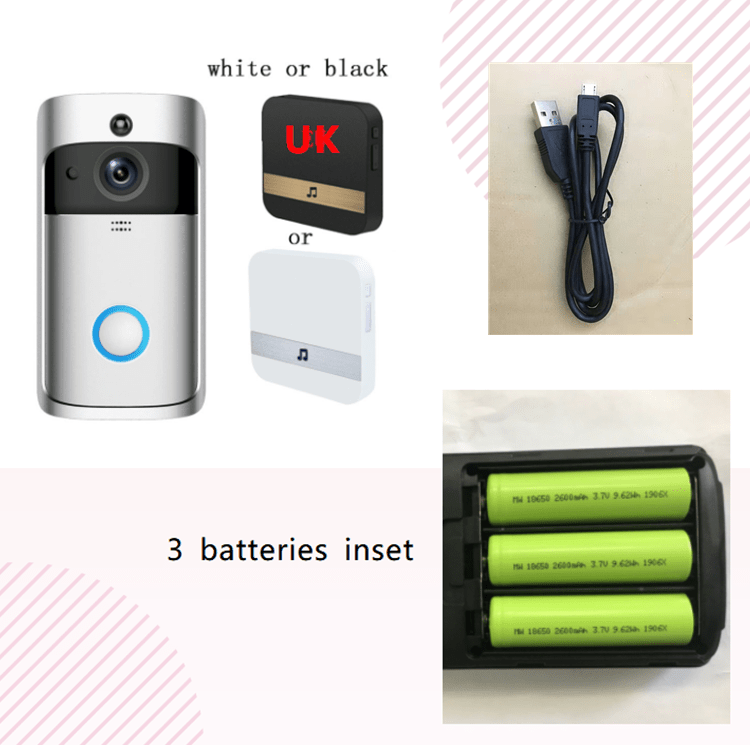 Smart WiFi Video Doorbell with HD Camera & Two-Way Talk by FLIPSTYLEZLLC