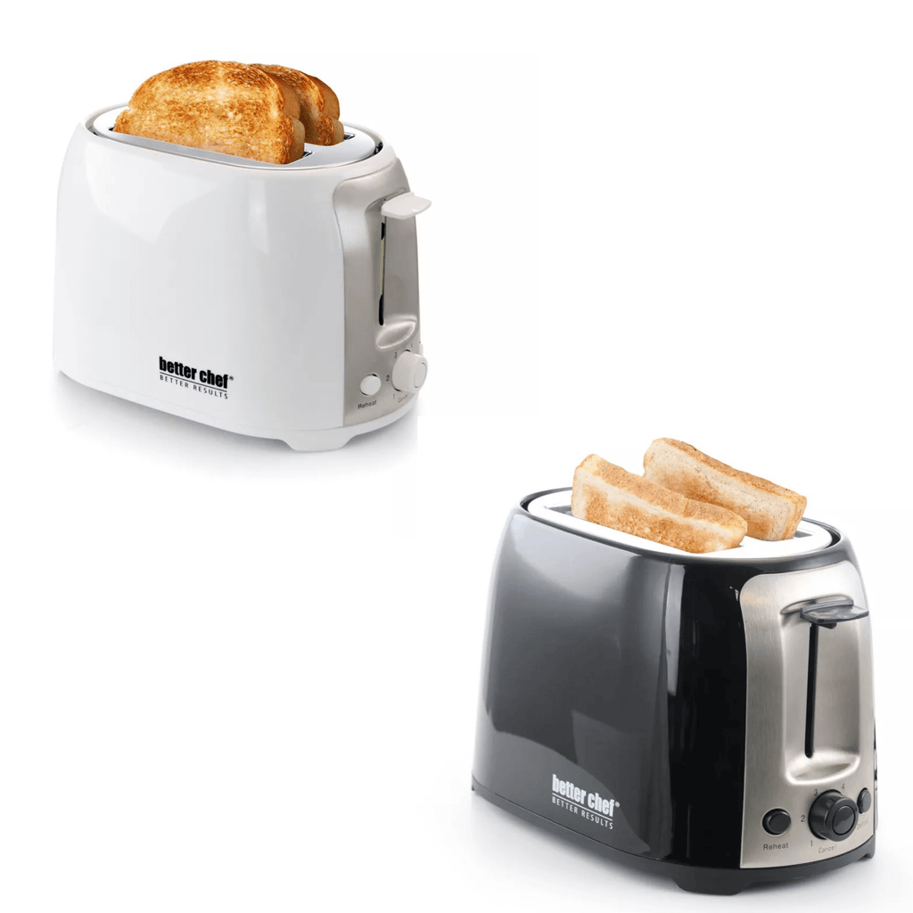 Better Chef Deluxe Cool Touch Wide-Slot 2-Slice Toaster with Stainless Accents by Jupiter Gear Home