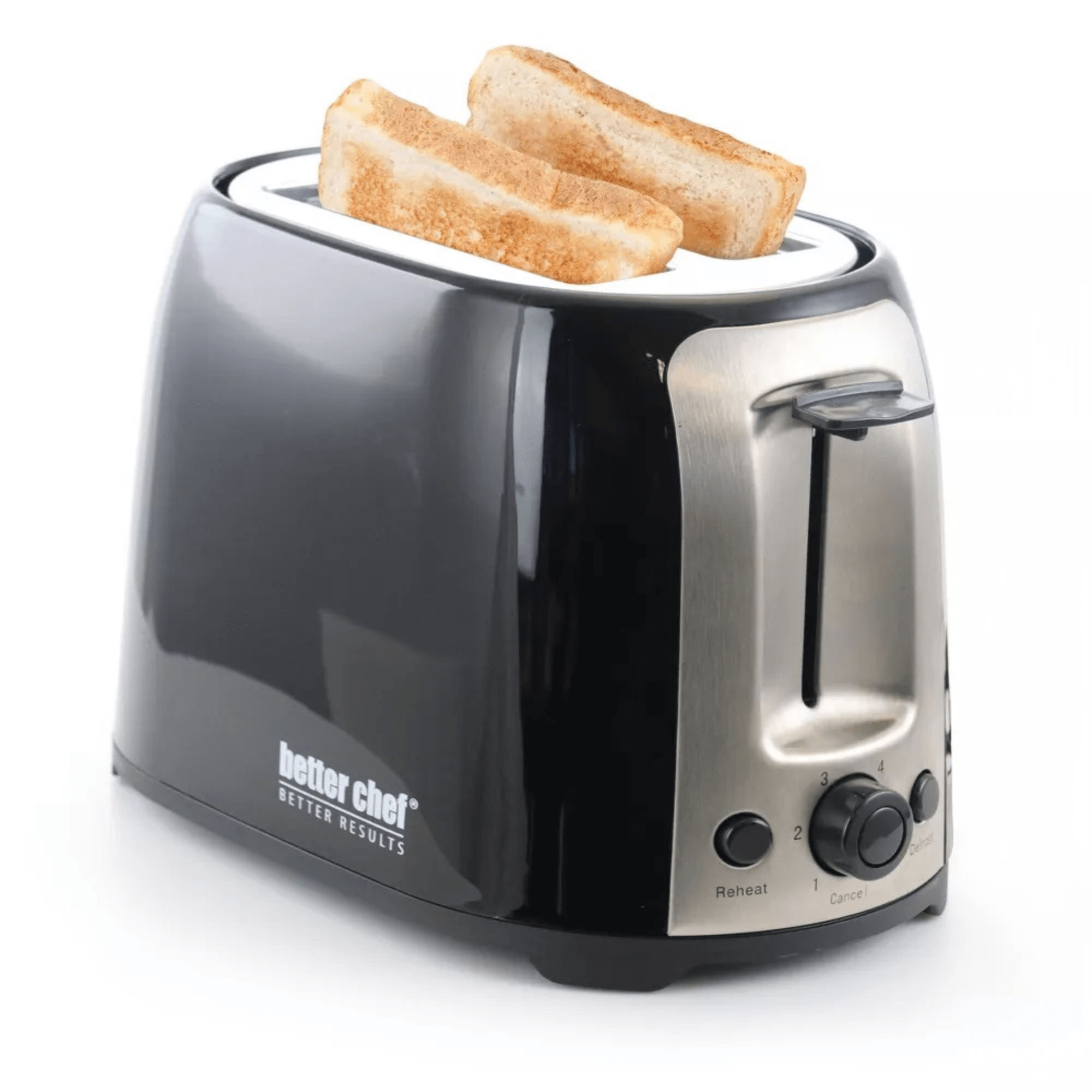Better Chef Deluxe Cool Touch Wide-Slot 2-Slice Toaster with Stainless Accents by Jupiter Gear Home