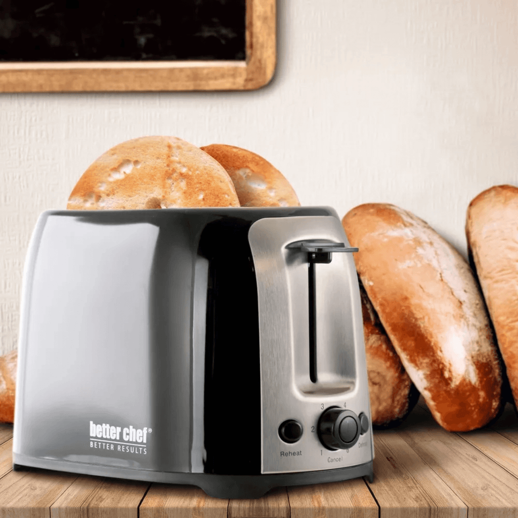 Better Chef Deluxe Cool Touch Wide-Slot 2-Slice Toaster with Stainless Accents by Jupiter Gear Home