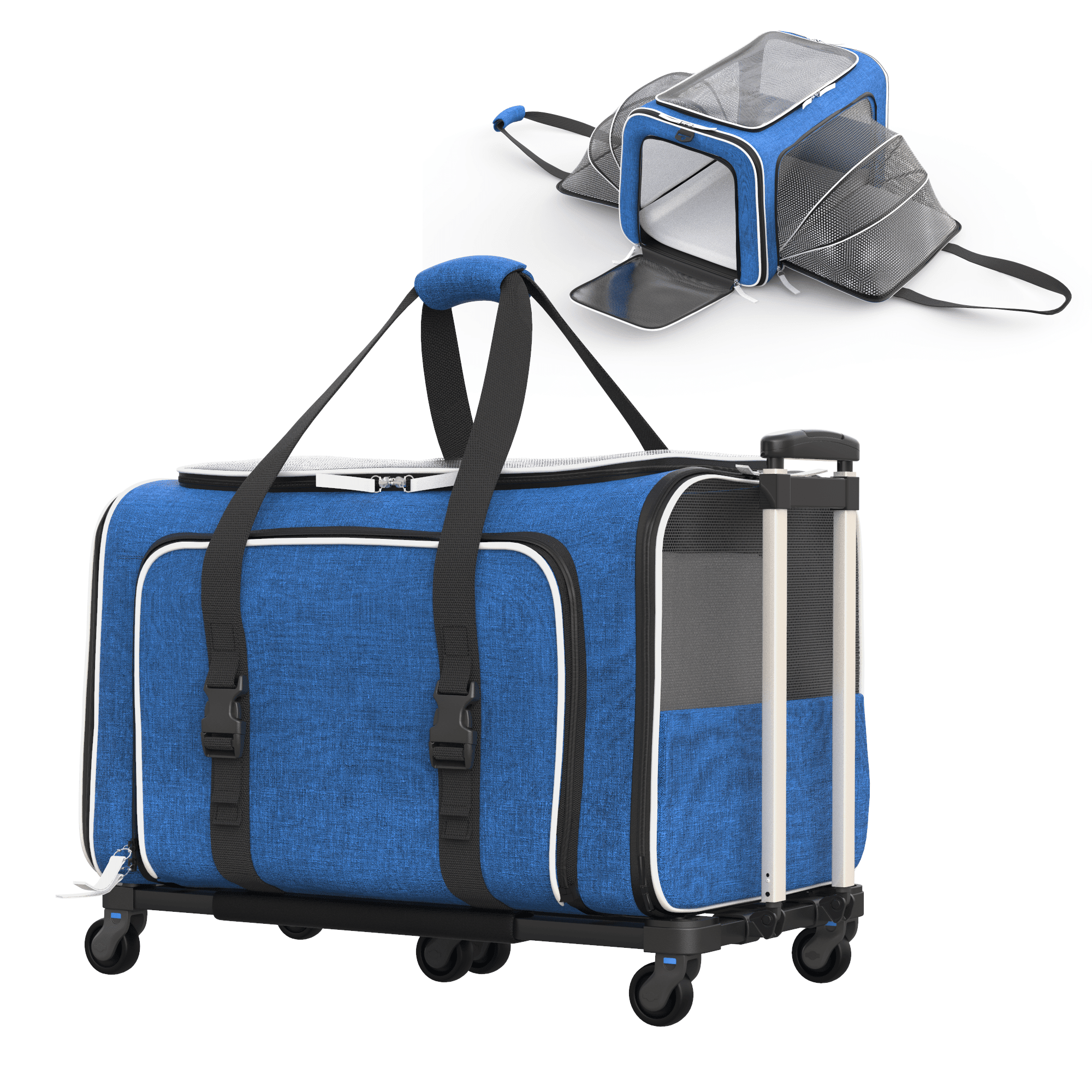 Rolling Rover Airline Compliant Expandable Wheeled Pet Carrier by Katziela