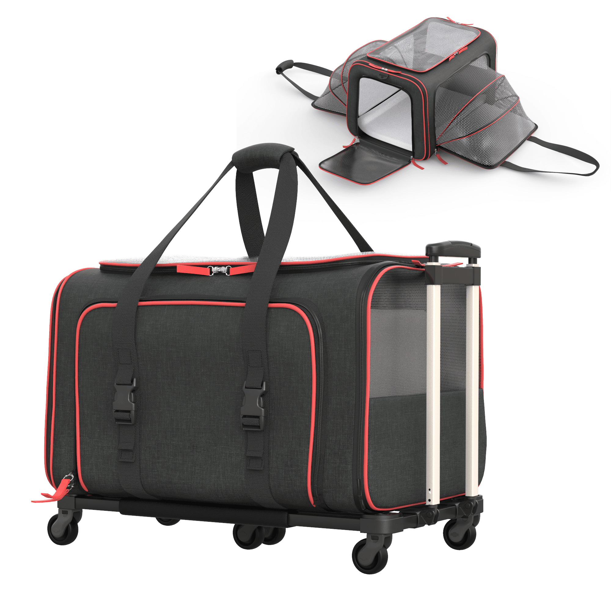 Rolling Rover Airline Compliant Expandable Wheeled Pet Carrier by Katziela