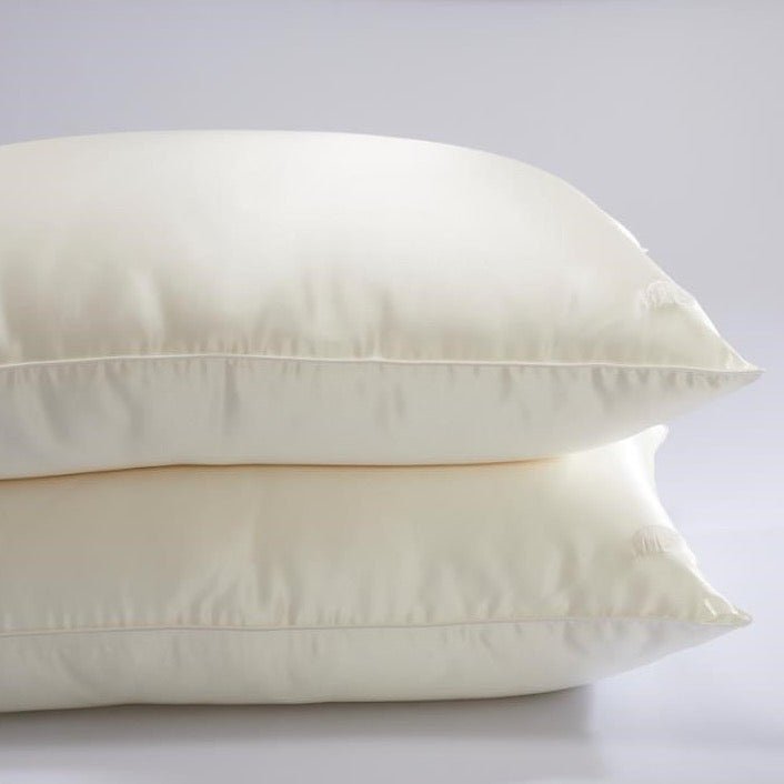 Silk pillow with silk shell by Perle Silk