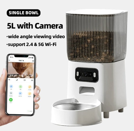 5L Automatic Pet Feeder with Timer & Portion Control by Pet Zen