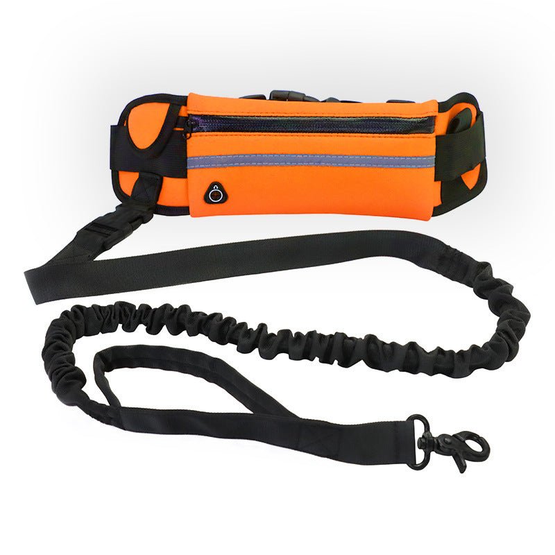 Hands Free Dog Leash Pet Walking And Training Belt With Shock Absorbing Bungee Leash For Up To 180lbs Large Dogs Phone Pocket And Water Bottle Holder by Pet Zen