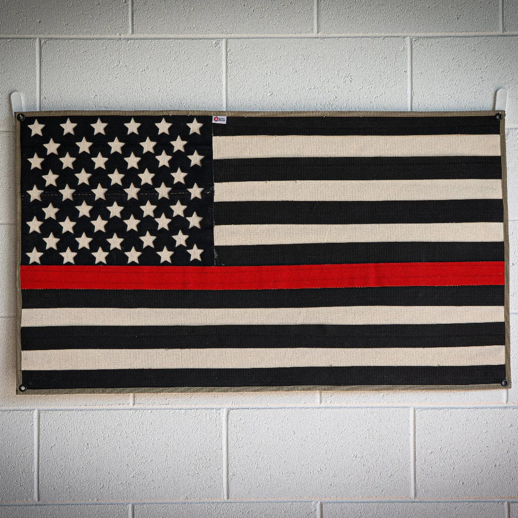 American Flag - Fire Hose - Thin Red Line by Recycled Firefighter