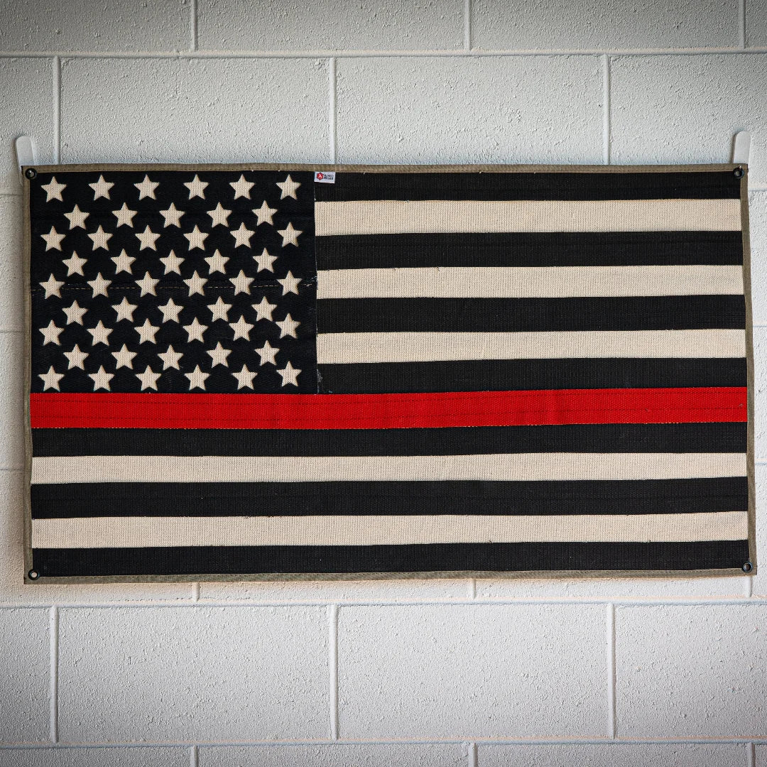 American Flag - Fire Hose - Thin Red Line by Recycled Firefighter