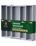 Utensil Drawer Organizer, Gray (5 Slots) by Royal Craft Wood