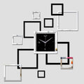 Large Modern Acrylic Mirror Wall Clock – 3D DIY Home Decor by Stevvex