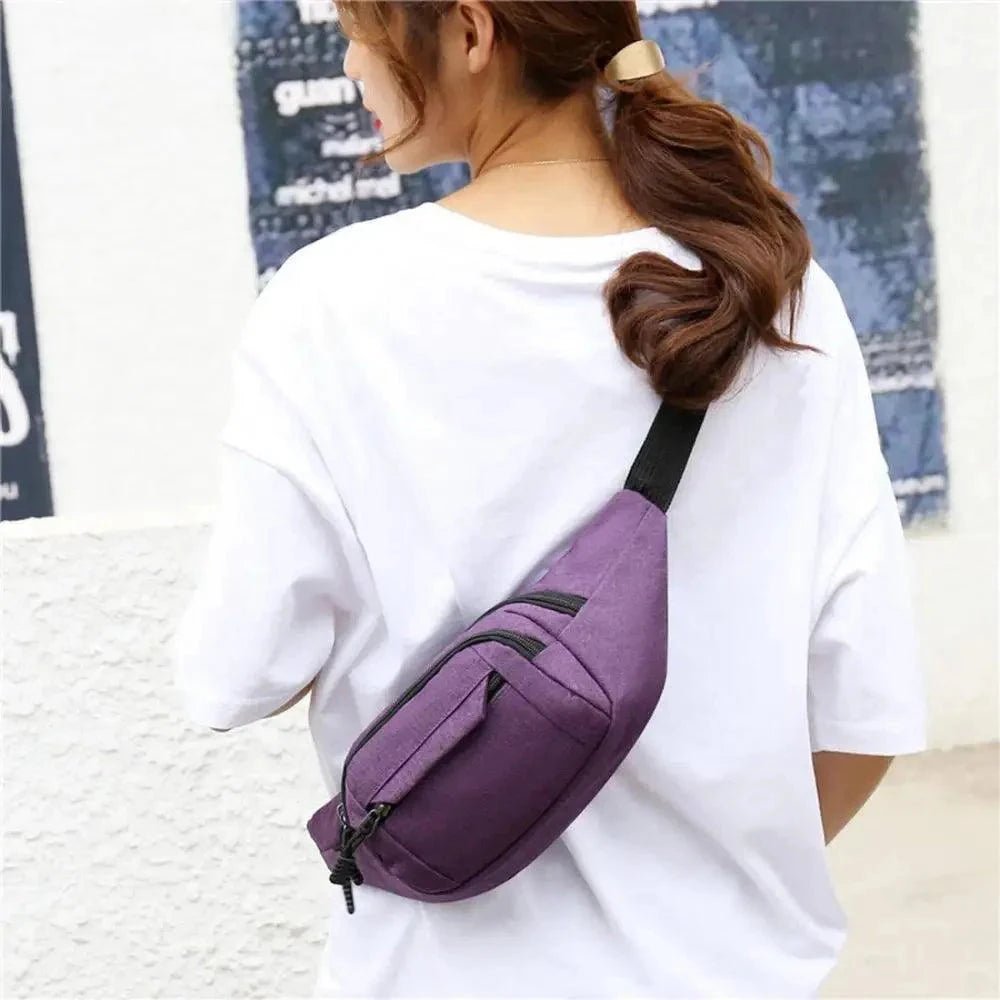 Retro Canvas Crossbody Waist Bag – Large Capacity Fanny Pack for Travel by Stevvex