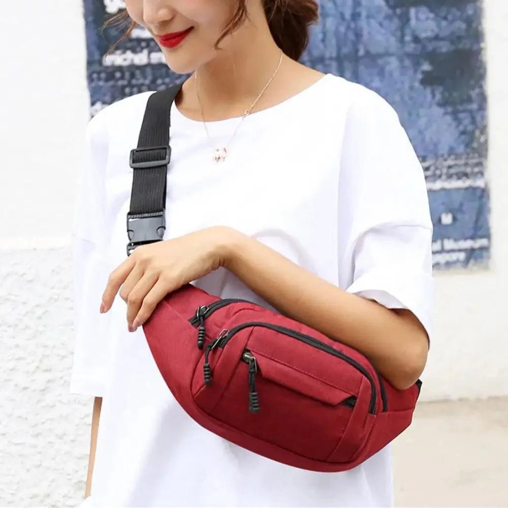 Retro Canvas Crossbody Waist Bag – Large Capacity Fanny Pack for Travel by Stevvex