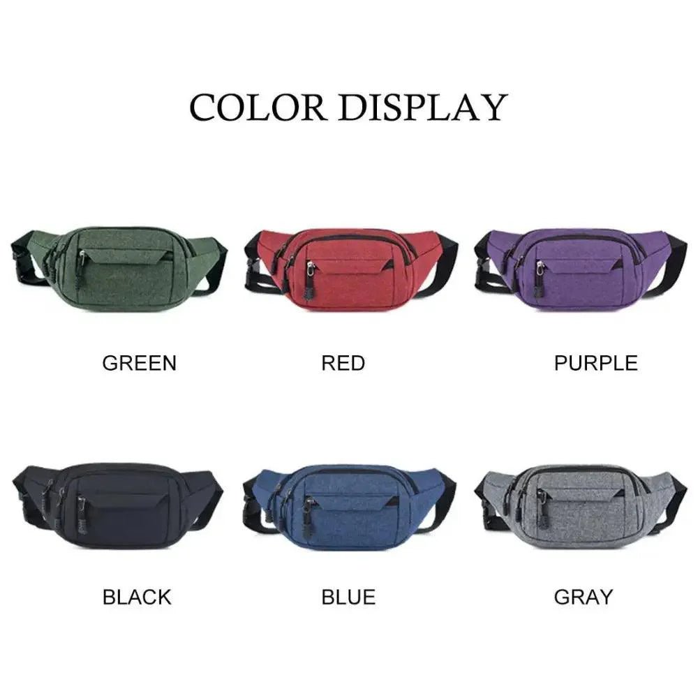 Retro Canvas Crossbody Waist Bag – Large Capacity Fanny Pack for Travel by Stevvex