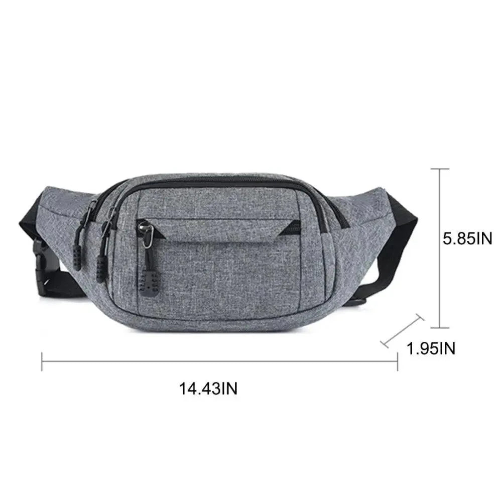 Retro Canvas Crossbody Waist Bag – Large Capacity Fanny Pack for Travel by Stevvex