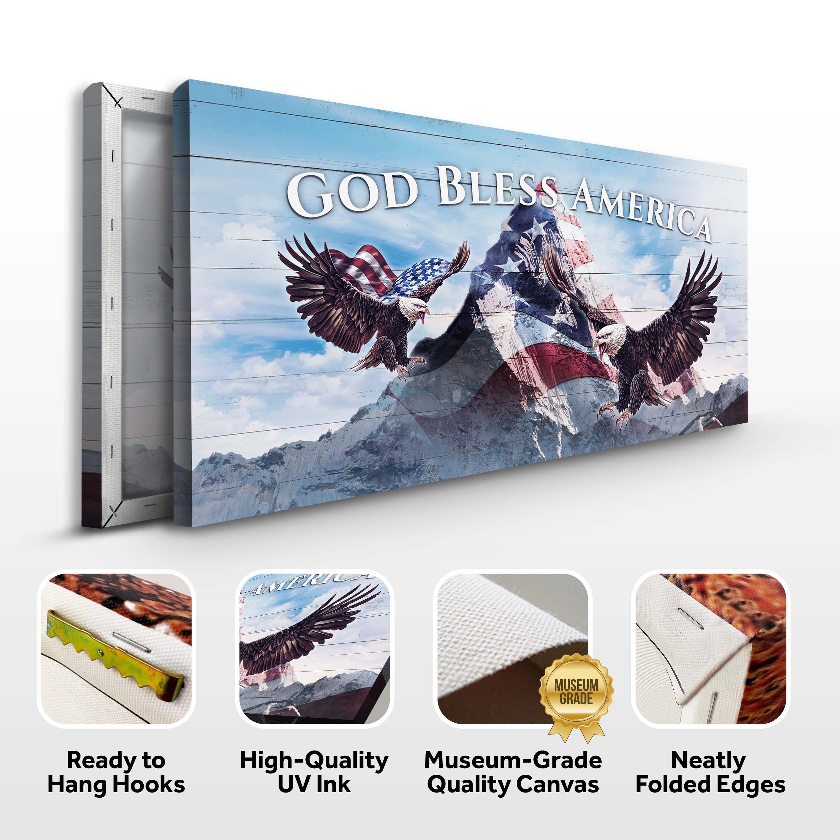 God Bless America Sign by Tailored Canvases