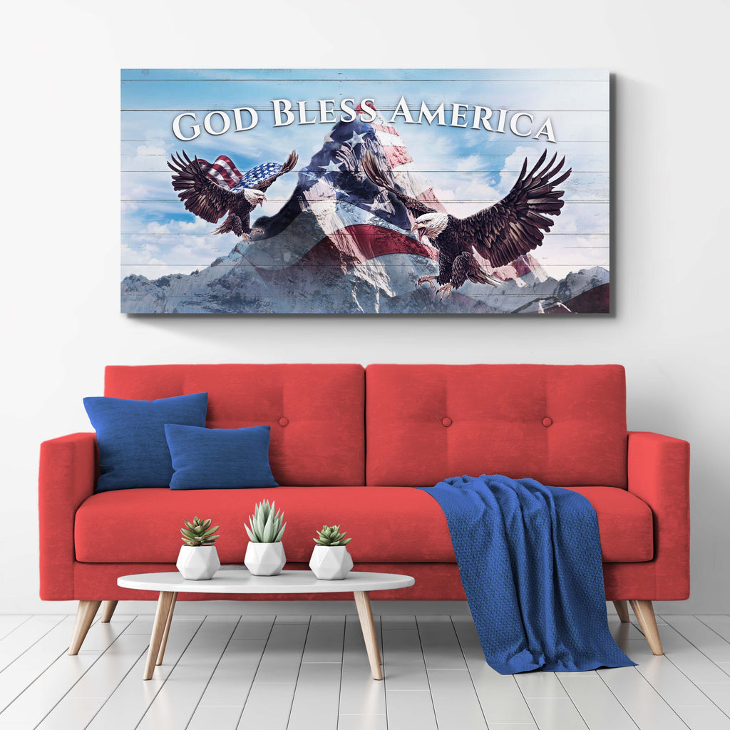 God Bless America Sign by Tailored Canvases