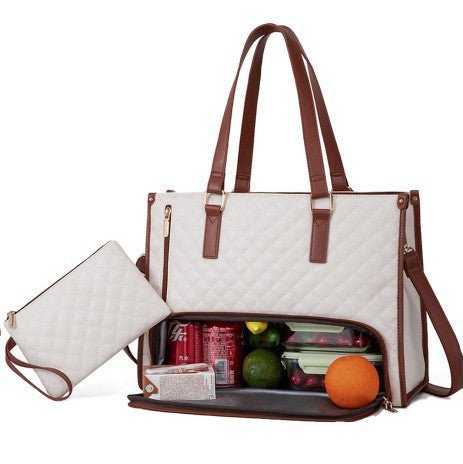 2-in-1 Travel Tote: Laptop & Insulated Lunch Bag. Ideal for Business, Work, Nursing, Office, College, Casual Use by V.I.P Digital Presence