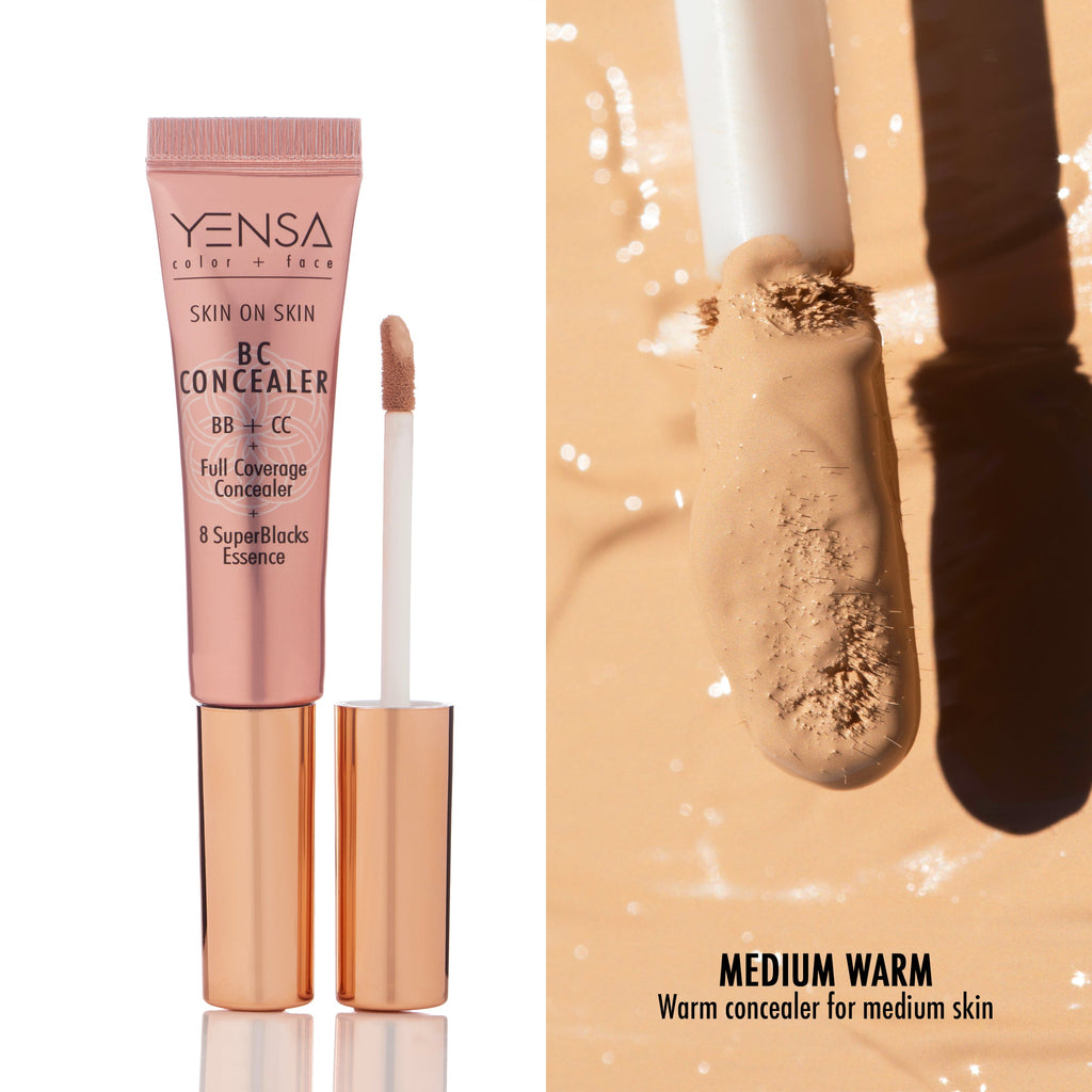 Skin On Skin BB + CC Full Coverage Hyaluronic Serum Concealer by YENSA
